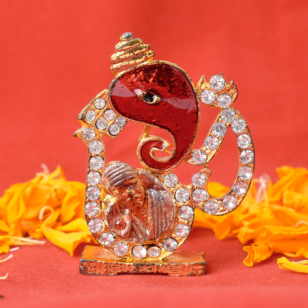 Om with Ganesh and Sai Baba Puja Store Online Pooja Items Online Puja Samagri Pooja Store near me www.satvikworld.com