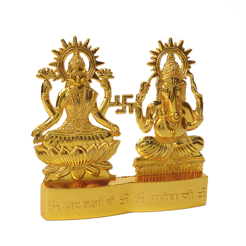 Lakshmi Ganesha Metal Statue Puja Store Online Pooja Items Online Puja Samagri Pooja Store near me www.satvikworld.com