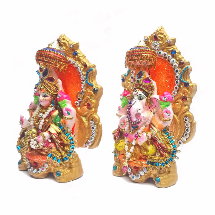 Lakshmi Ganesha Traditional Clay Statue Puja Store Online Pooja Items Online Puja Samagri Pooja Store near me www.satvikstore.in