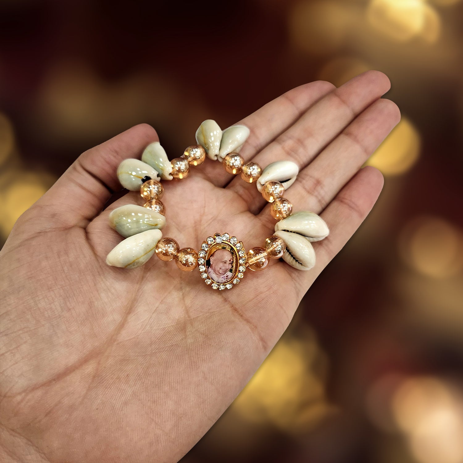 Black Jai Guru Ji Rounded Pearl Bracelet | Satvikstore.in – satvikstore.in